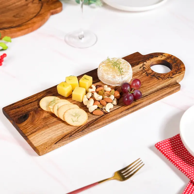 Wreath-Shaped Acacia Wood Serving Platter – 44 X 15 Cm 1
