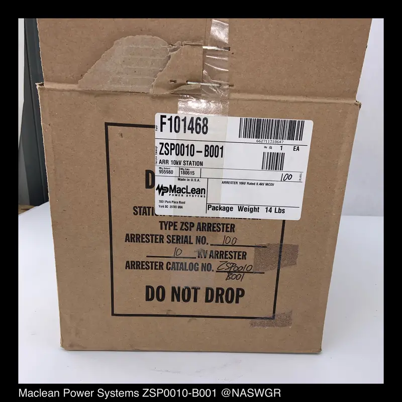 Zsp0010-B001 Lightning Surge Arrester By Maclean Power Systems 1
