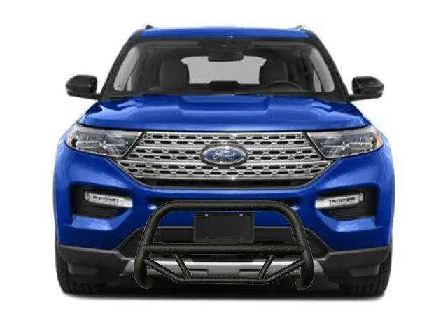 Black Horse Off-Road Mbt-Mf612 Textured Steel Front Bumper With Integrated License Plate Relocator 1