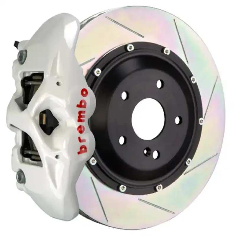 Brembo 09-16 Panamera/S/4S/Turbo Rear Gt Bbk 4 Piston Cast 380X28 2Pc Rotor Slotted Type1-White 1