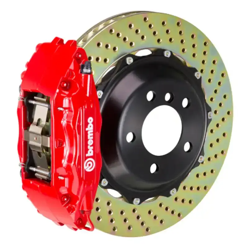 Brembo Front Gt Big Brake Kit For Scion Fr-S, Subaru Brz & Toyota Gr86 – 4-Piston Calipers With 332X32Mm Drilled Two-Piece Rotors (Red Finish) 1