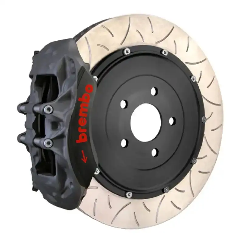 Brembo Front Racing Brake Kit For 2005–2011 Porsche 997 C2, C2S & Gts – 6-Piston Calipers With 380X35Mm Two-Piece Slotted Rotors (T3-Black Finish) 1