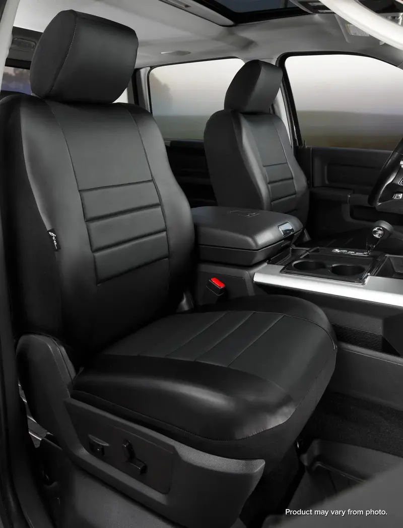 Fia Sl69-8 Black/Red Leather-Look Custom Front Seat Covers – Sl60 Series 1