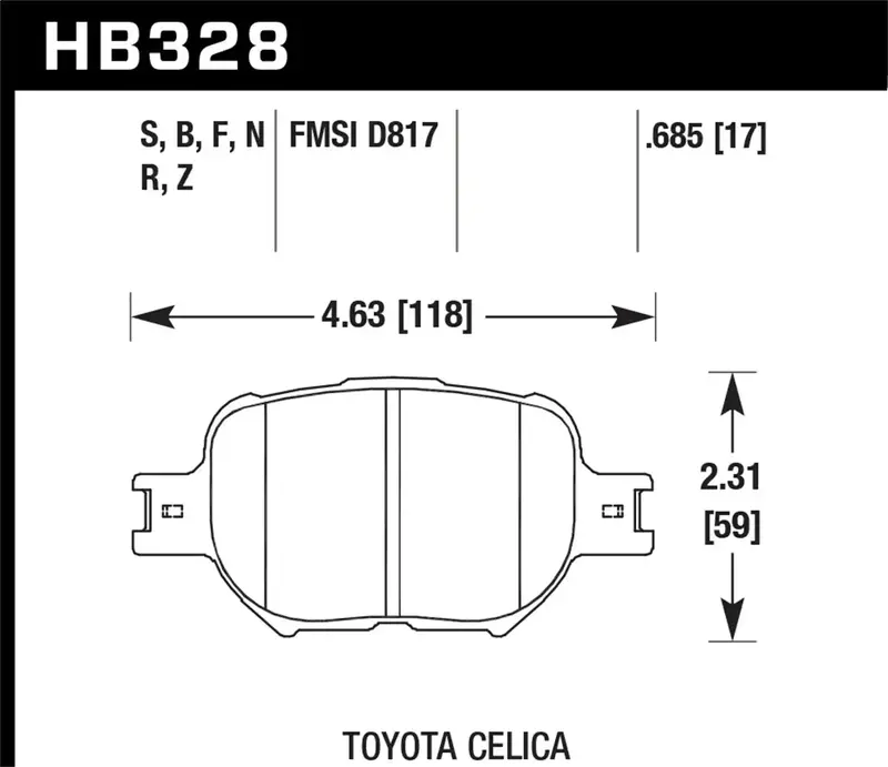 Hawk Performance Hps 5.0 Front Brake Pads – Thickness: 0.685 Inch (Hb328B.685) 1