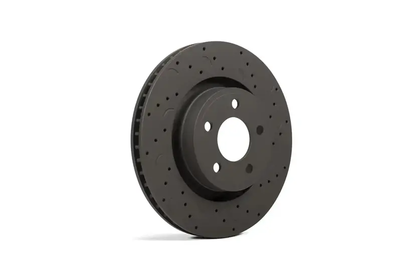 Hawk Performance Talon Cross-Drilled And Slotted Brake Rotors – High-Performance Replacement Set 1
