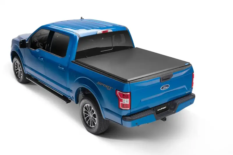 Lund 969364 Hard Fold Tonneau Cover – Sleek Black Truck Bed Protector 1