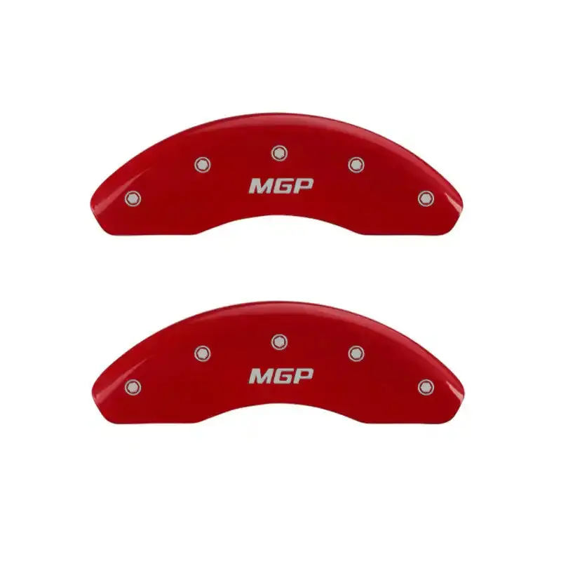 Mgp Engraved Caliper Covers 7150515 – Red-Anodized Front Pair With Silver Accent Detailing 1