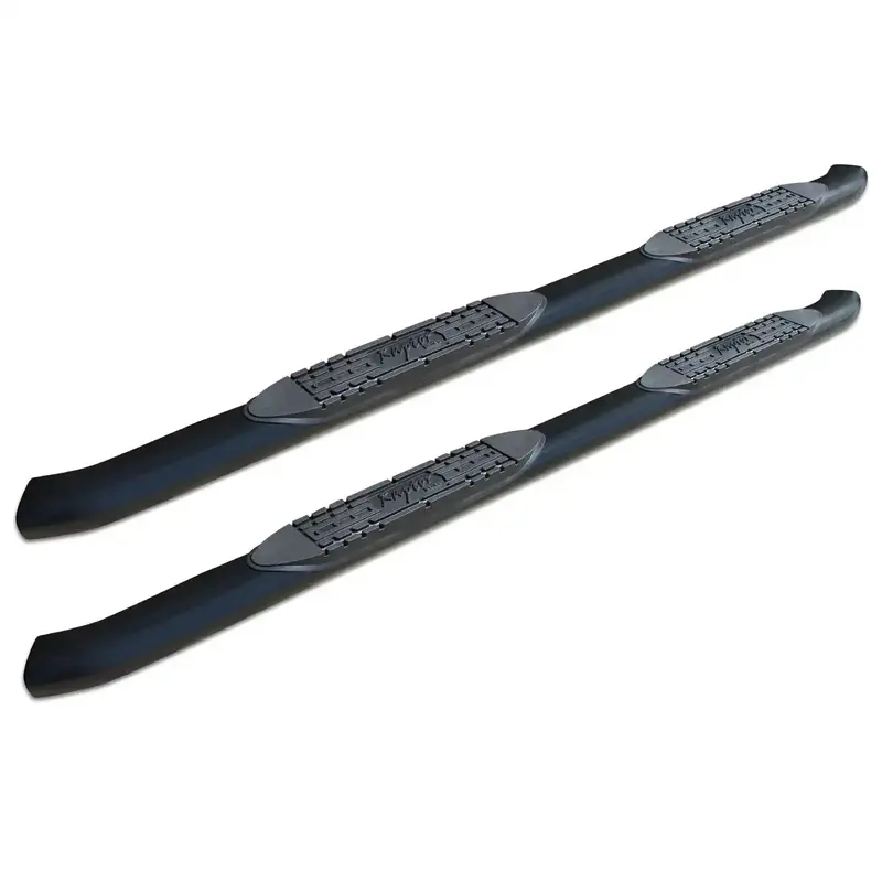 Raptor Series Oe-Style Curved Oval Running Boards – 4-Inch Black E-Coated Alloy Steel Steps For 2004–2024 Nissan Titan & 2016–2024 Titan Xd Crew Cab 1