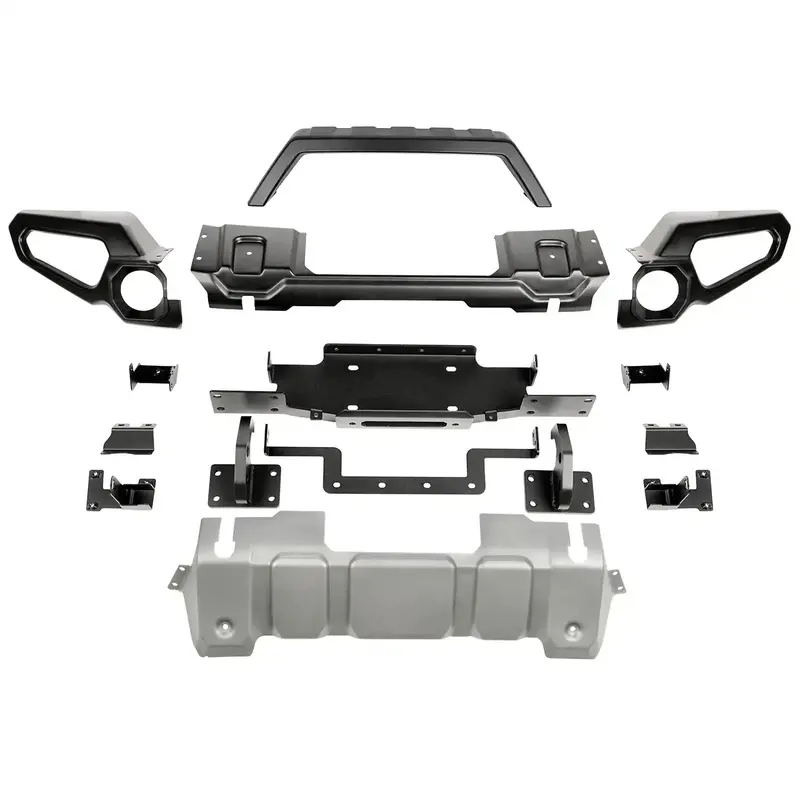 Rugged Ridge Venator Front Bumper With Overriders & Winch Mount – Compatible With 2018–2020 Jeep Jl Wrangler And 2020–2021 Jeep Gladiator Jt 1